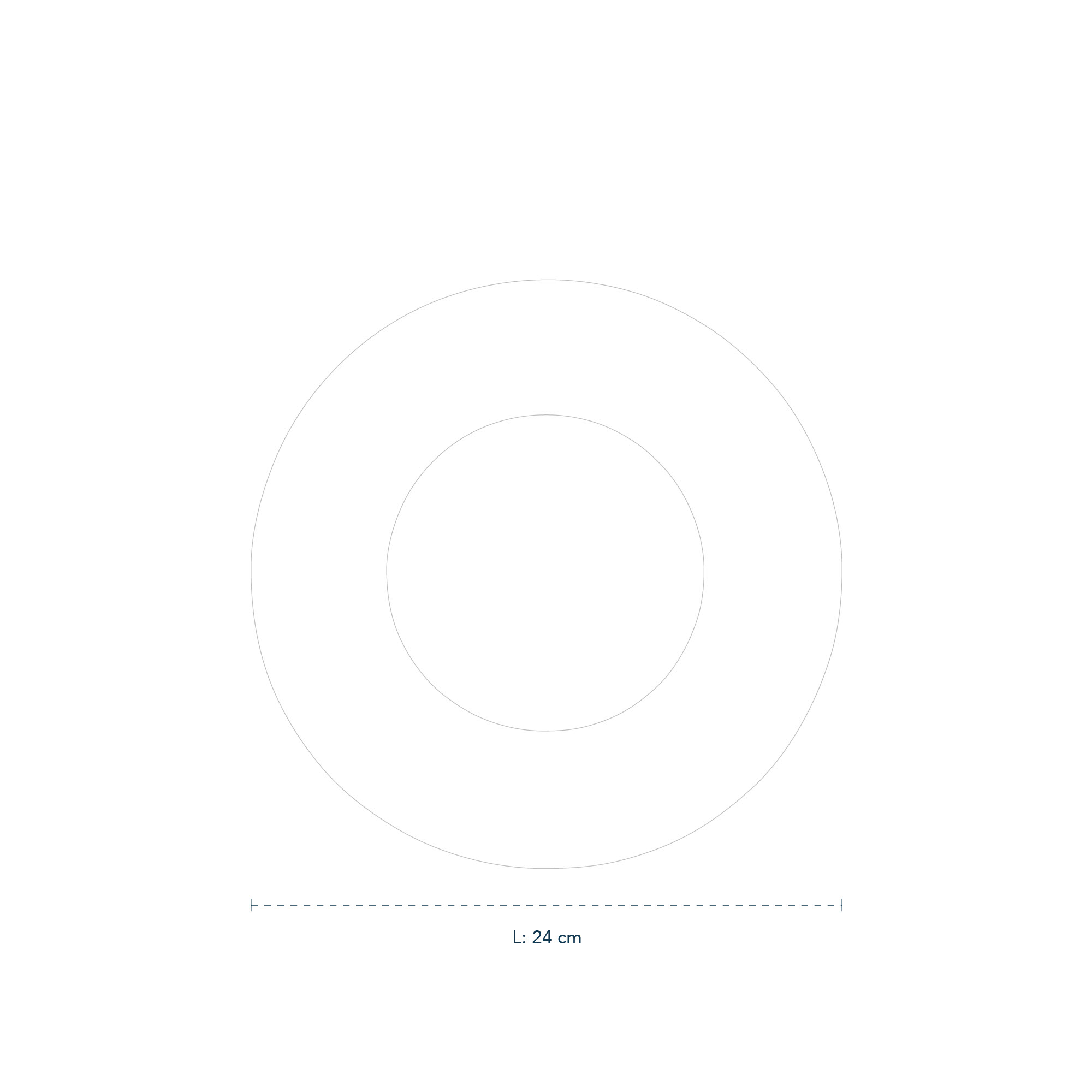 Line Drawing of Star Fluted Deep Plate 24cm